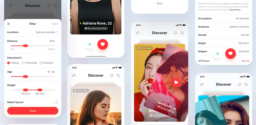 Multiple filters f dating apps