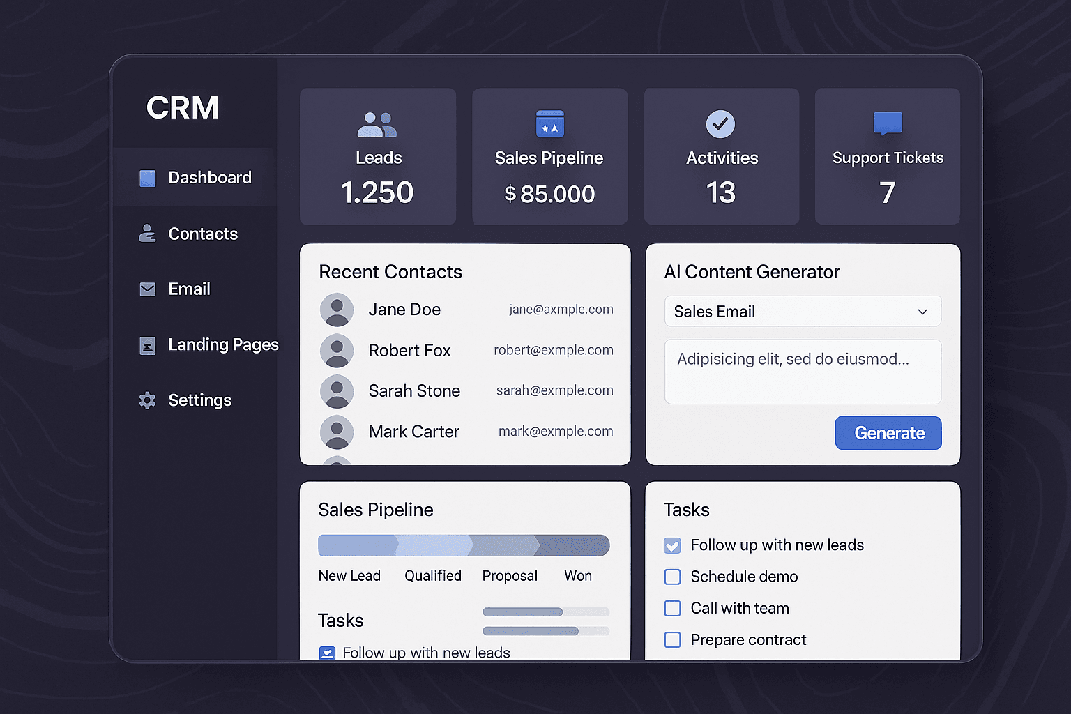 CRM Dashboard