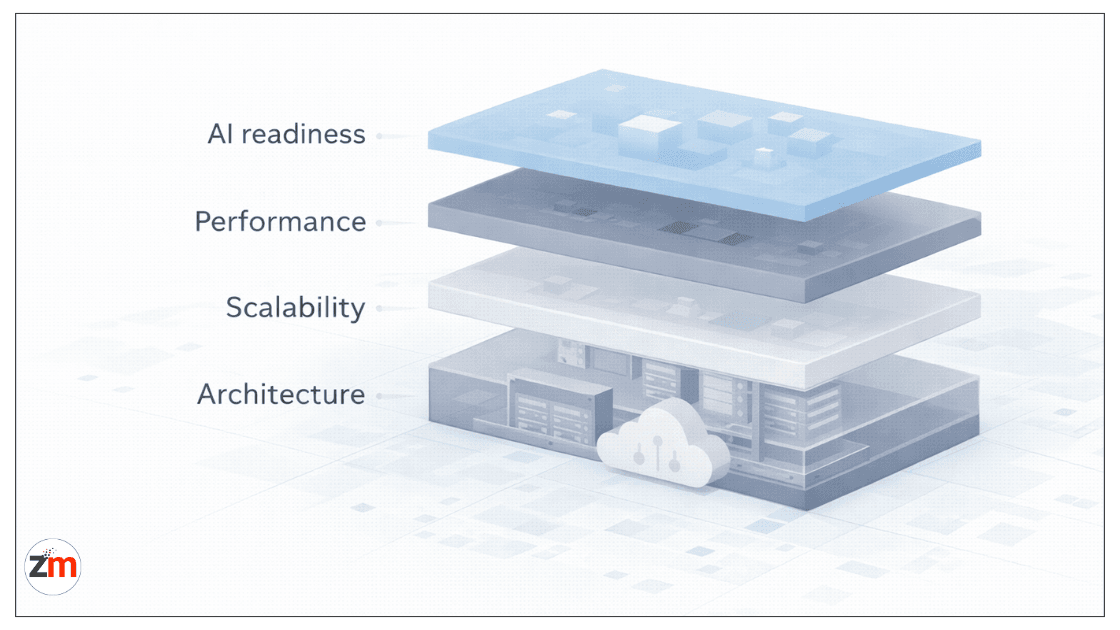 Architecture decisions showing technical depth and scalability in a software development partner