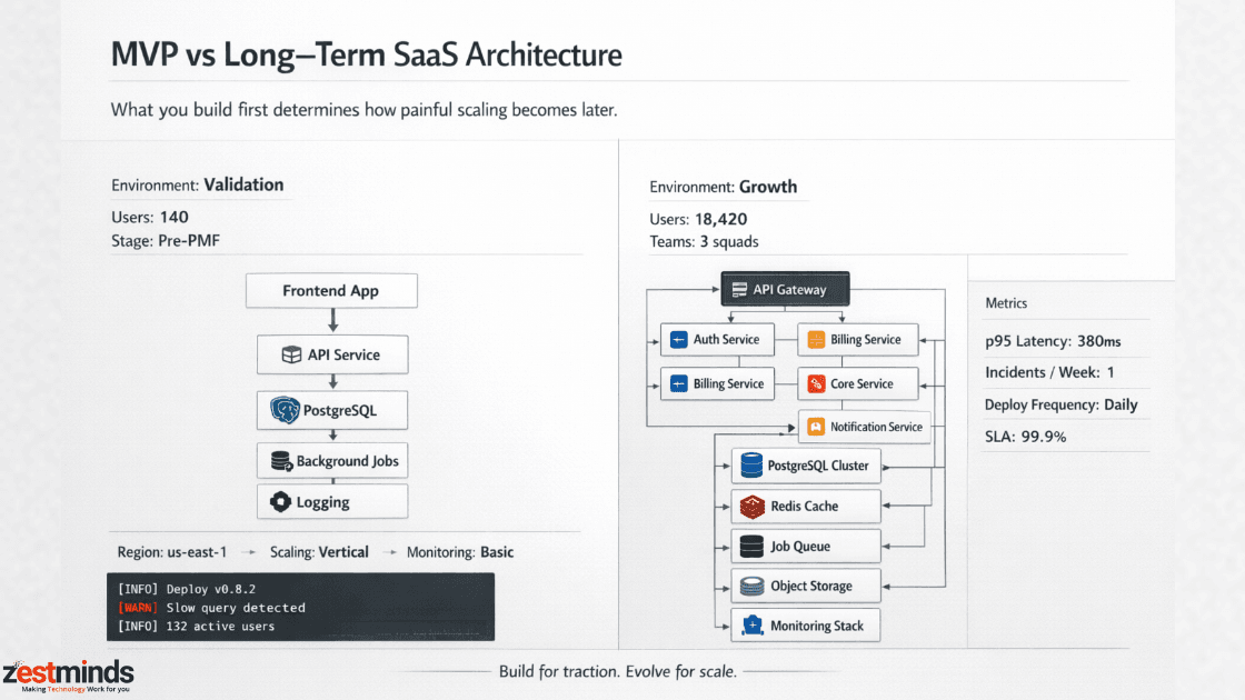 MVP vs Long-Term SaaS Architecture: What to Build Now, And What to Delay