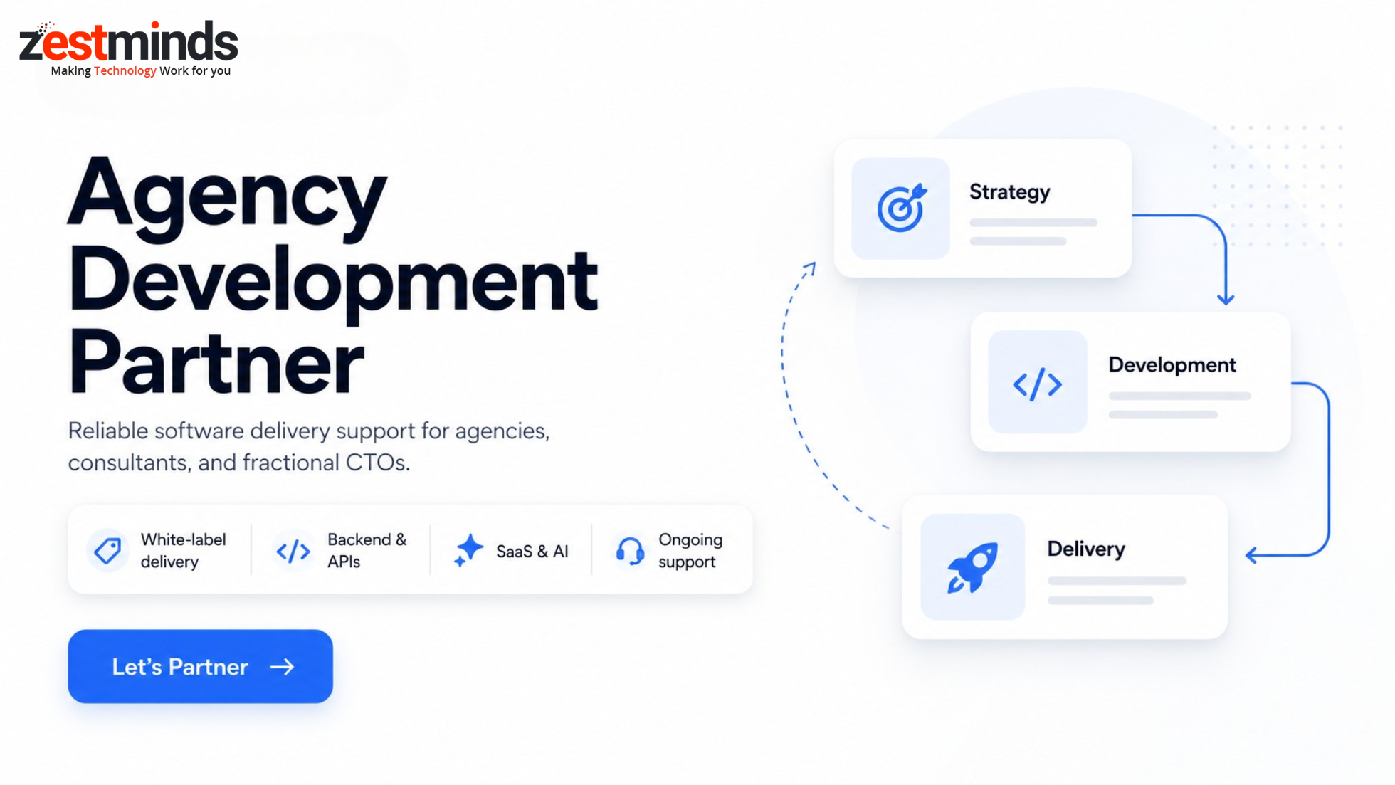 White-Label Software Development Partner for Agencies | Zestminds